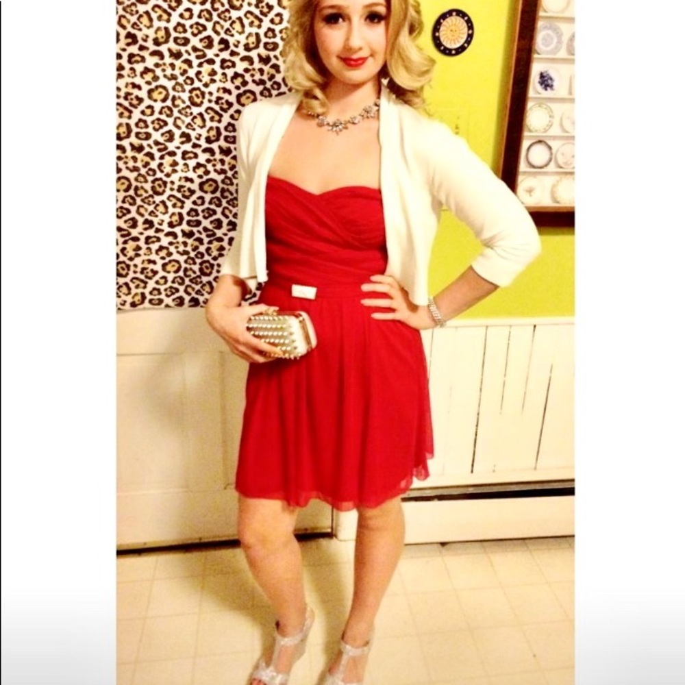 Red formal dress